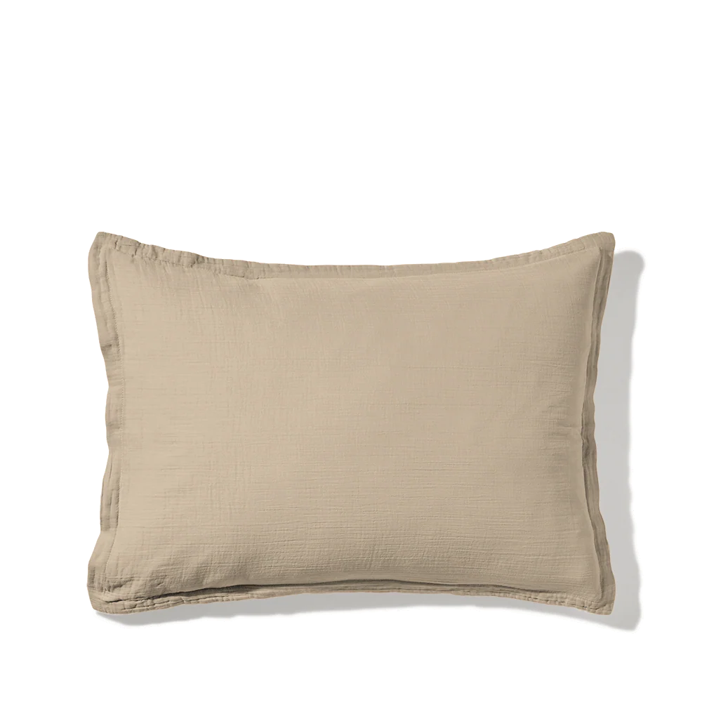 Taie d'oreiller en gaze de coton - Beige Quai de Seine - Image 4