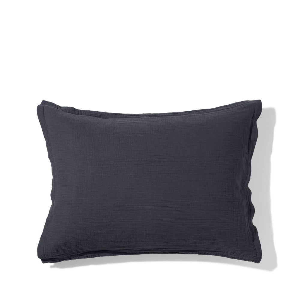Taie d'oreiller en gaze de coton - Gris Fusain - Image 5