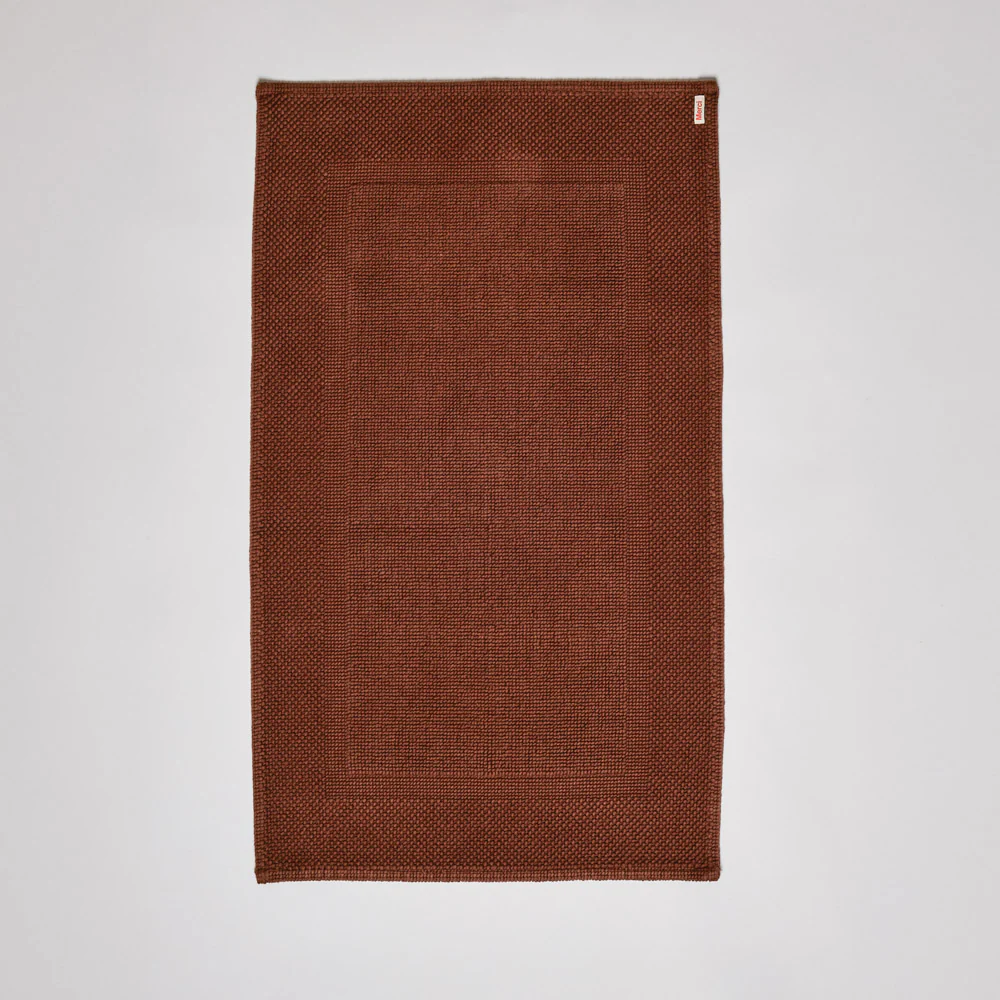 Tapis de bain en coton - Brun Sépia - Image 3