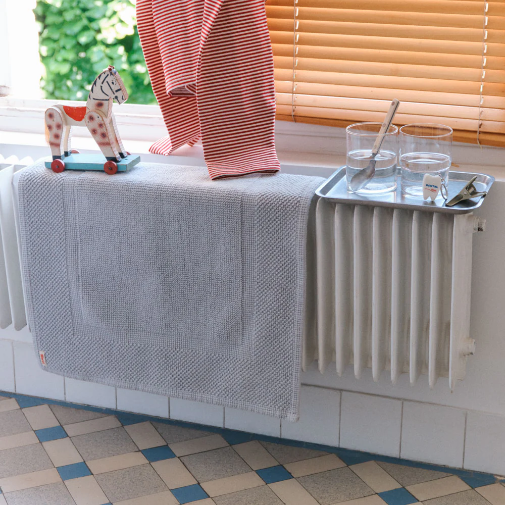 Tapis de bain en coton - Gris Nébuleux