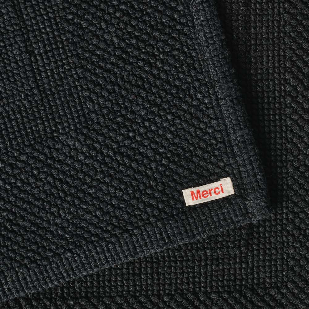 Tapis de bain en coton - Noir Minuit - Image 2