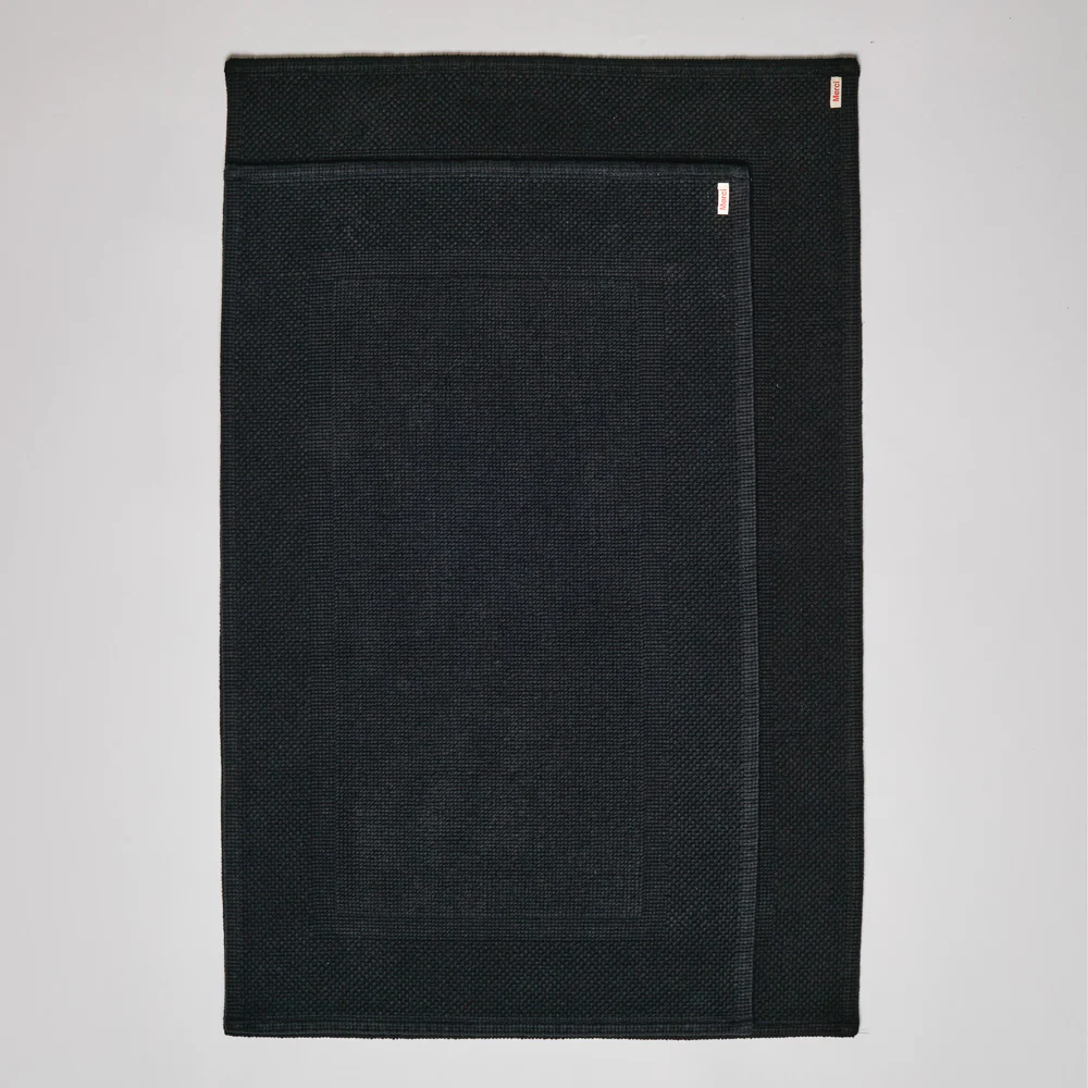Tapis de bain en coton - Noir Minuit - Image 3