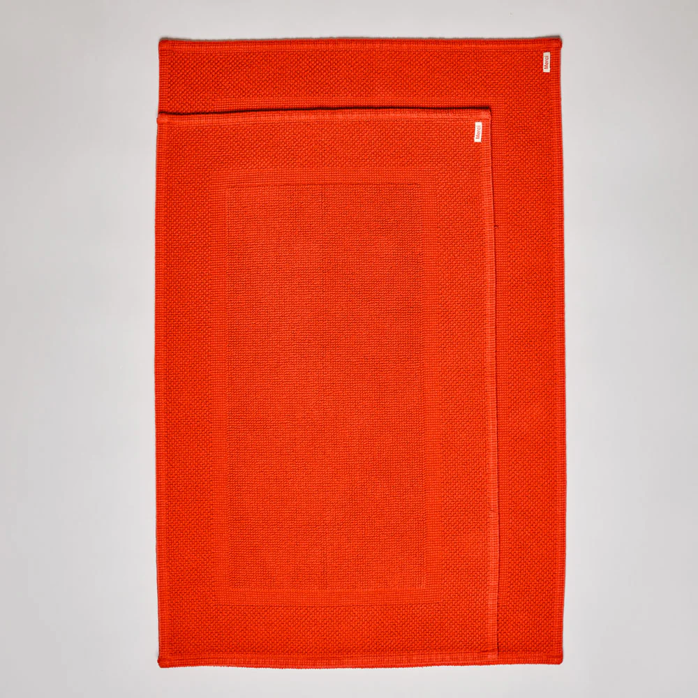 Tapis de bain en coton - Rouge Soir - Image 3