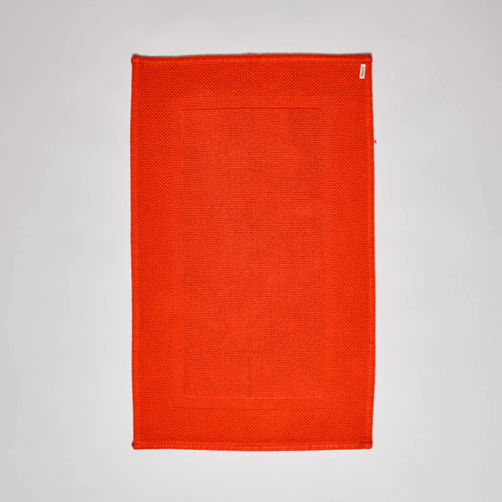 Tapis de bain en coton - Rouge Soir - Image 4