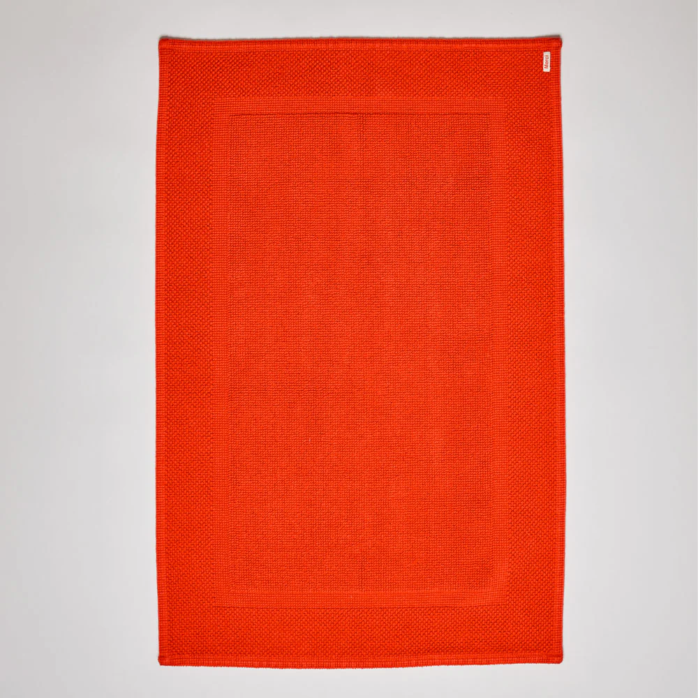 Tapis de bain en coton - Rouge Soir - Image 5