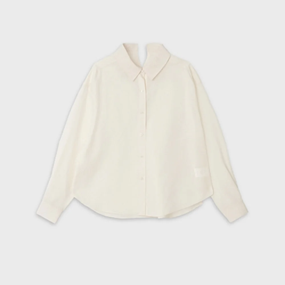 The Loom - Chemise Sheer Splitneck - Beige Clair