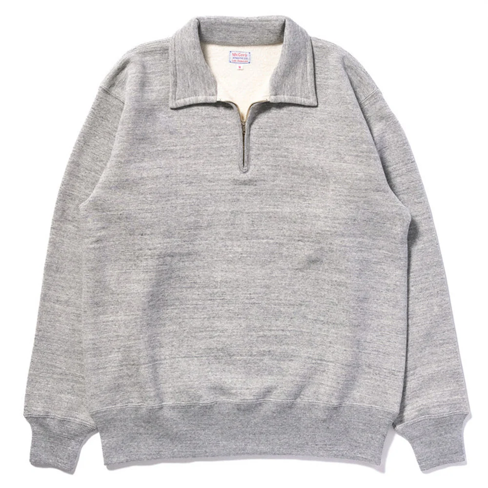 The real McCoys - Sweat Loopwheel Zip - Gris
