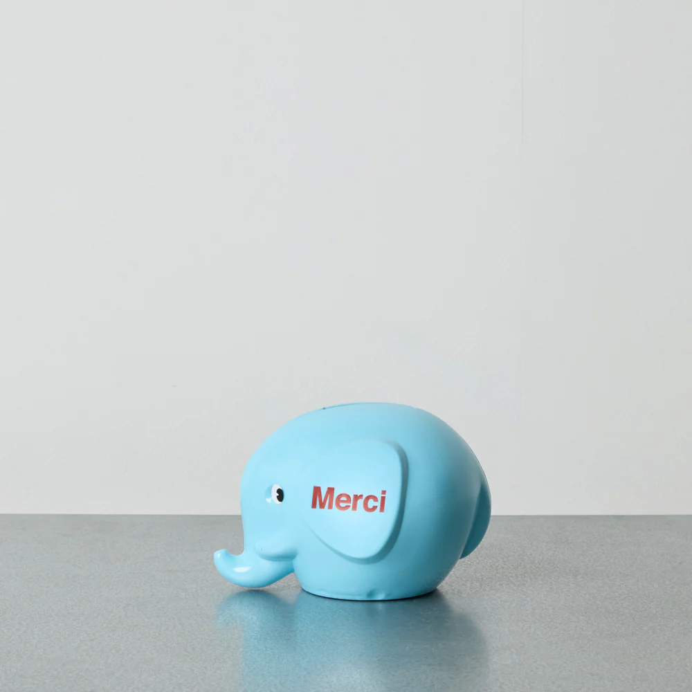 Tirelire Éléphant - Bleu Clair - Image 3