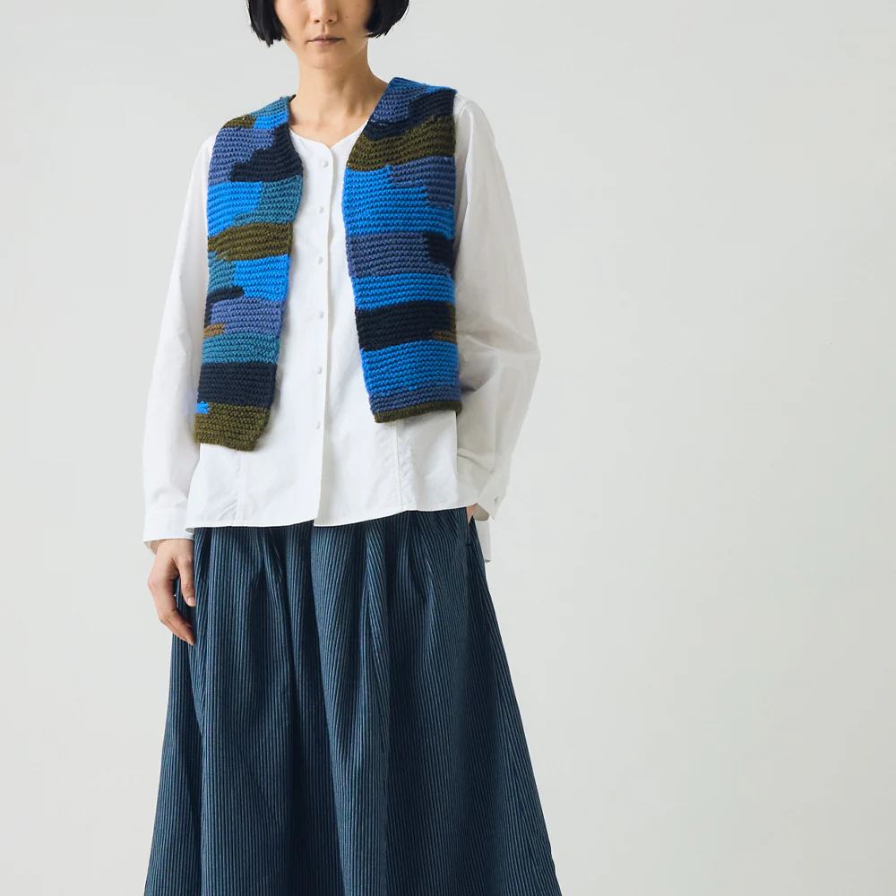 Toast - Gilet Patchwork - Bleu Multi - Image 2