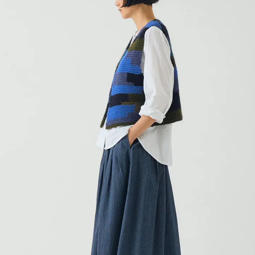 Toast - Gilet Patchwork - Bleu Multi - Image 3