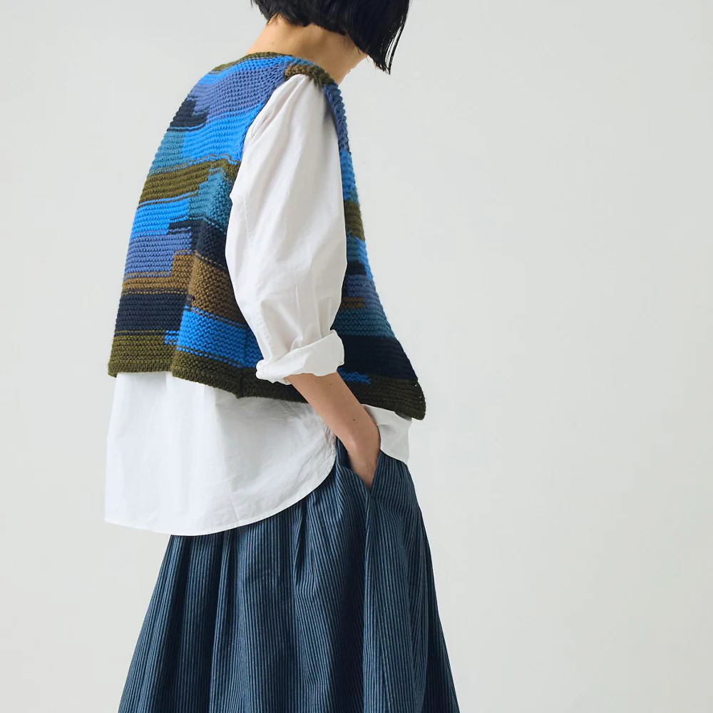 Toast - Gilet Patchwork - Bleu Multi - Image 4