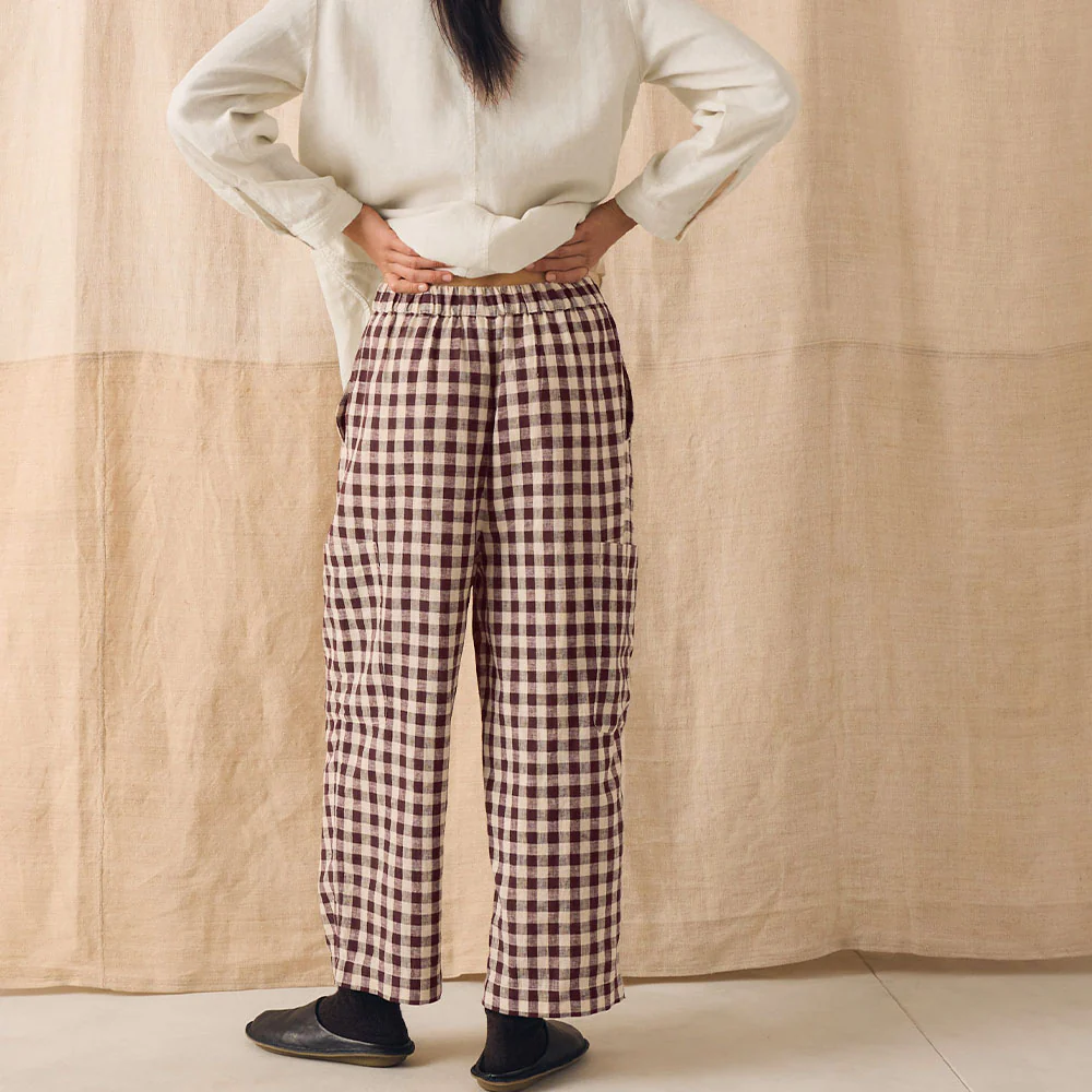 Toast - Pantalon Vichy - Dark Chocolate & Ecru - Image 4
