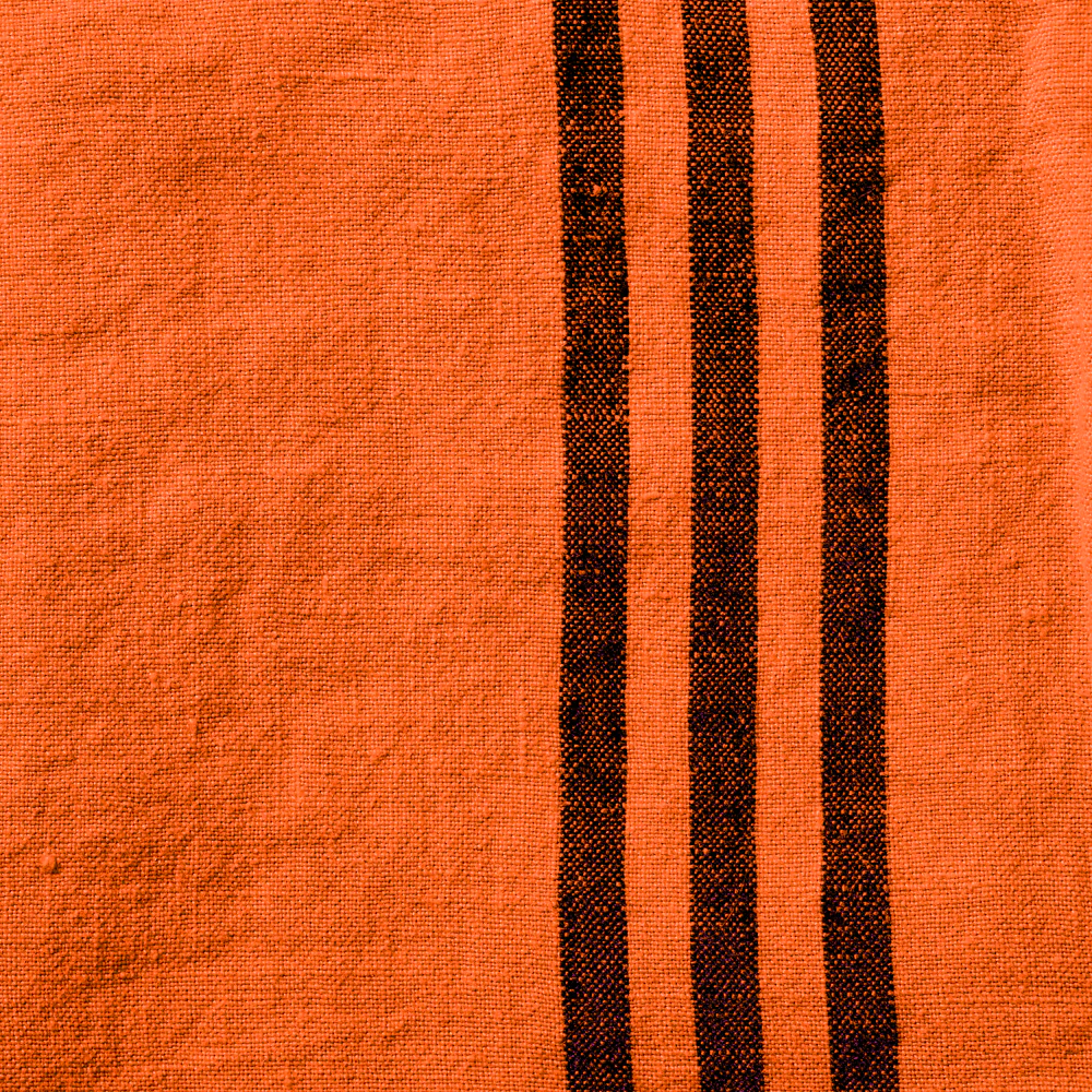 Torchon en lin lavé - Orange Zeste - Image 3