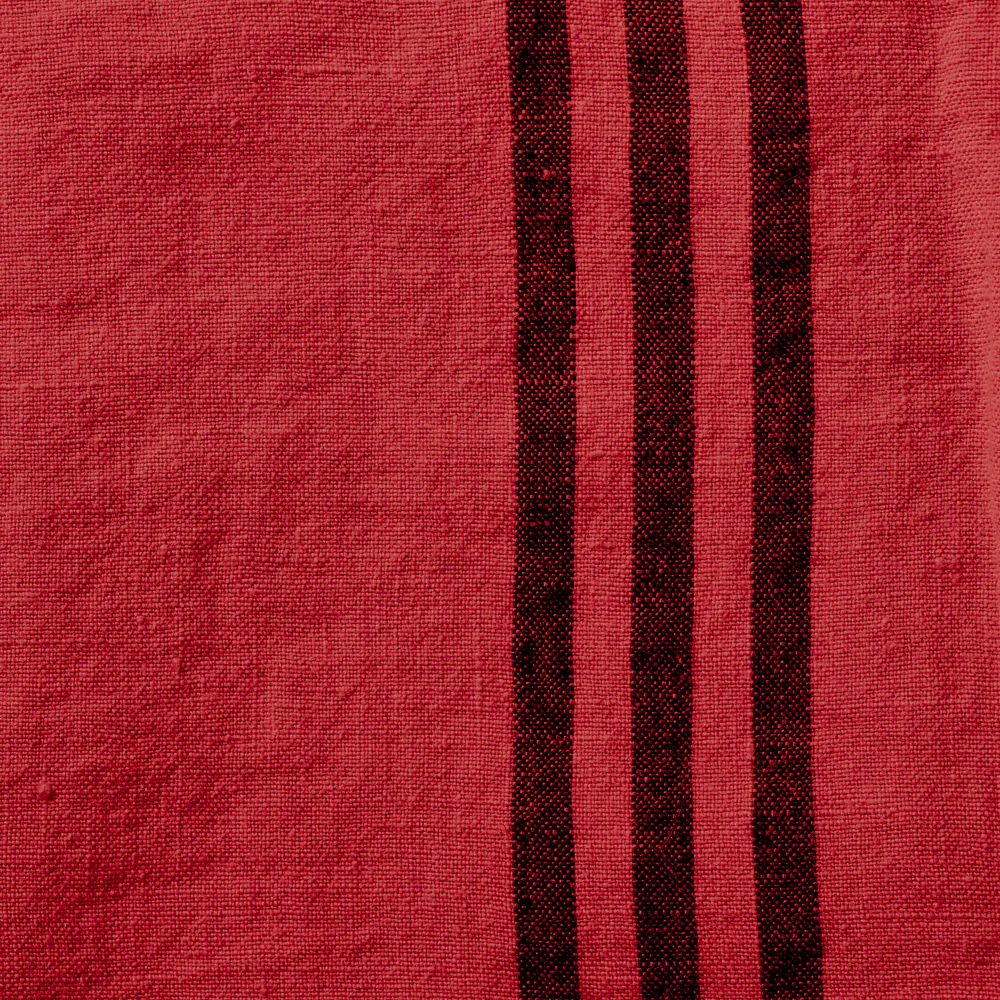 Torchon en lin lavé - Rouge Vermillon - Image 3