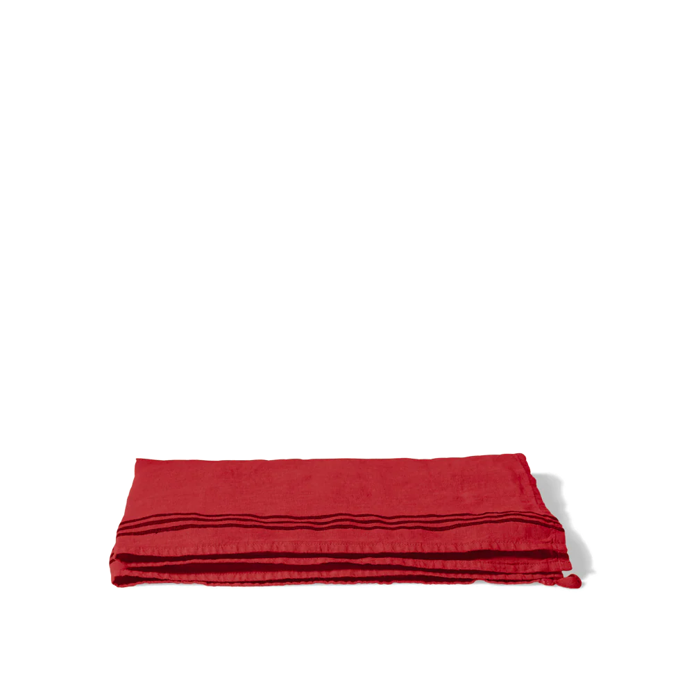 Torchon en lin lavé - Rouge Vermillon - Image 4