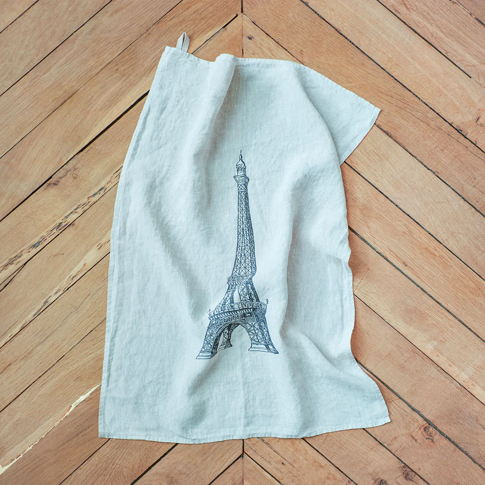 Torchon en lin lavé - Tour Eiffel - Image 4