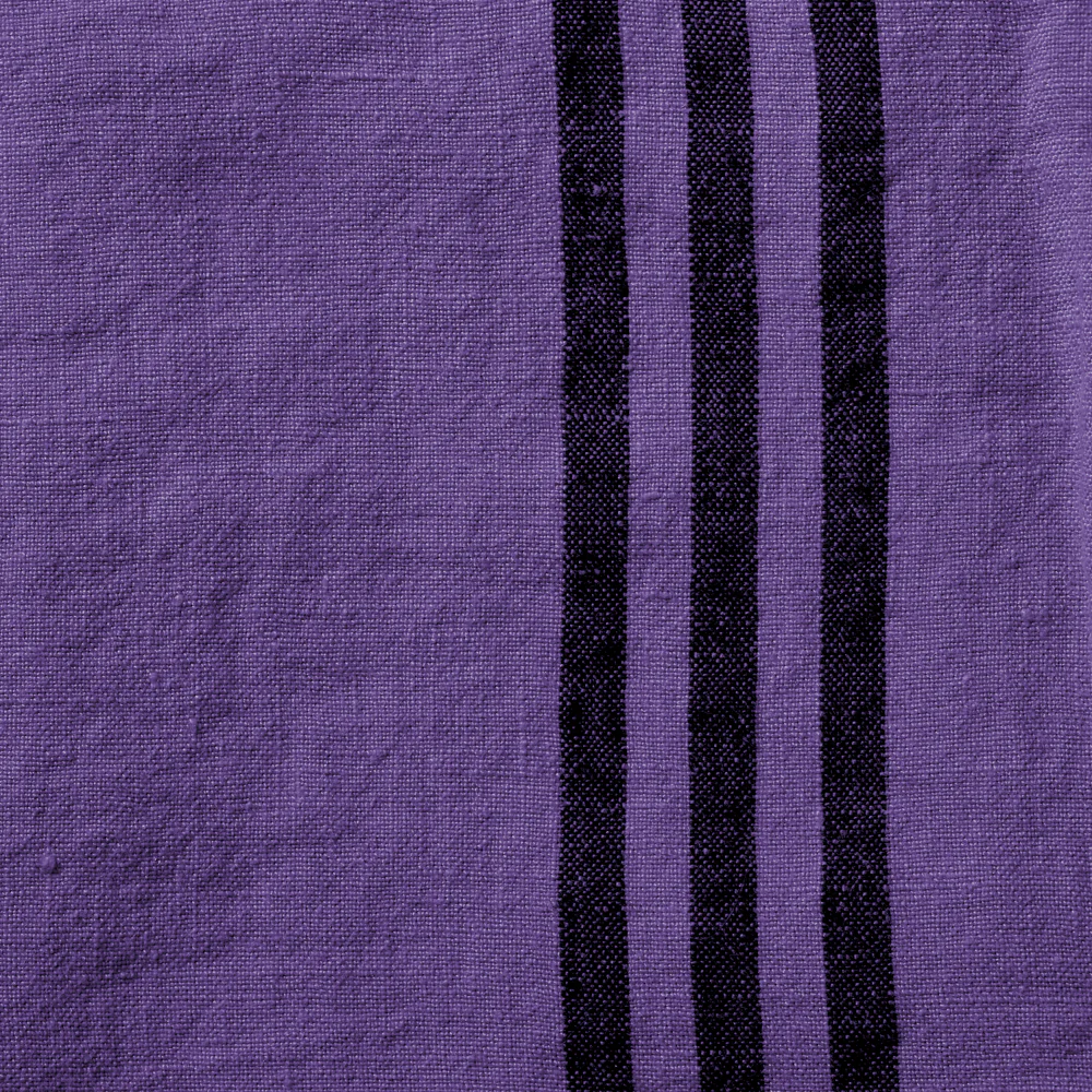 Torchon en lin lavé - Violet Orage - Image 4