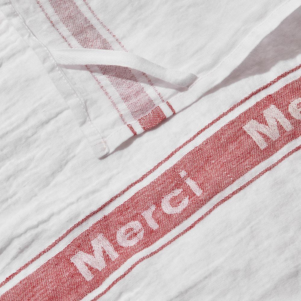 Torchon en lin lavé - Merci Rouge - Image 3