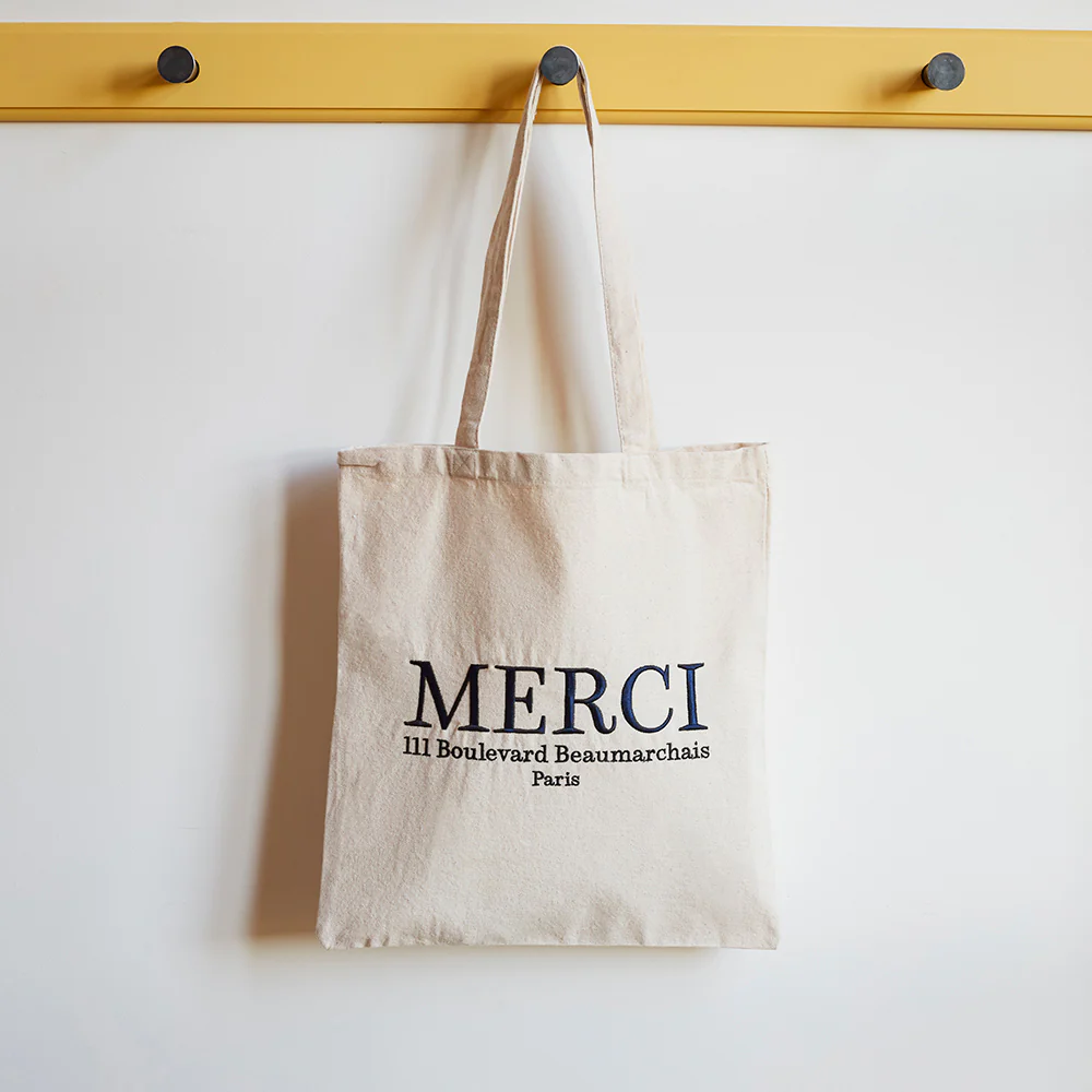 Merci - Tote Bag en coton - Merci 111 Bleu - Image 2