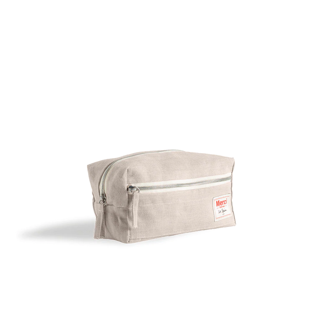 Trousse de toilette en lin lavé - Pierre - Image 6