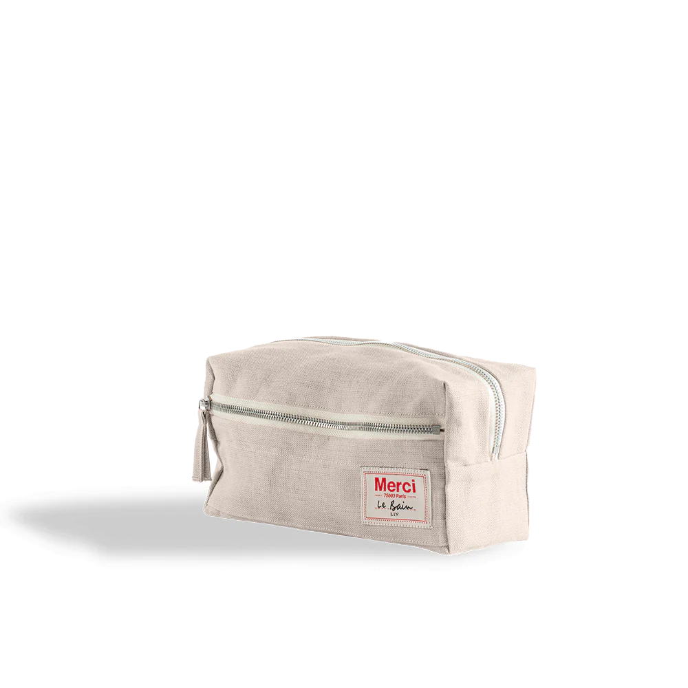 Trousse de toilette en lin lavé - Pierre - Image 7