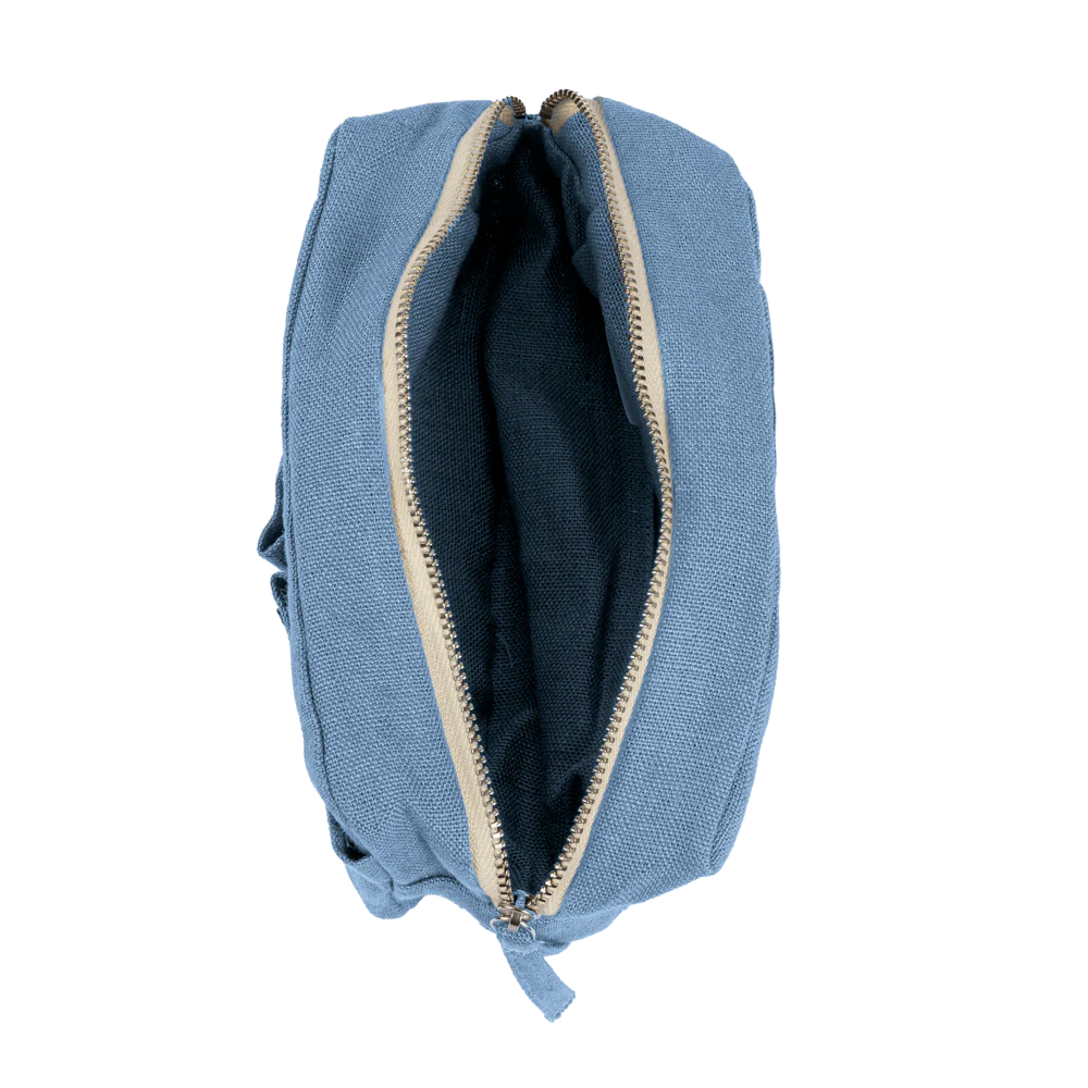 Merci - Trousse en lin lavé - Bleu Primaire - Image 6