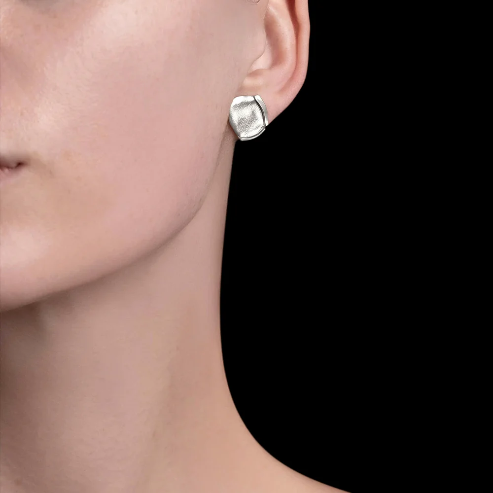 TWEEK EEK - Boucles d'oreilles Mirr Rectangle S - Argent - Image 2
