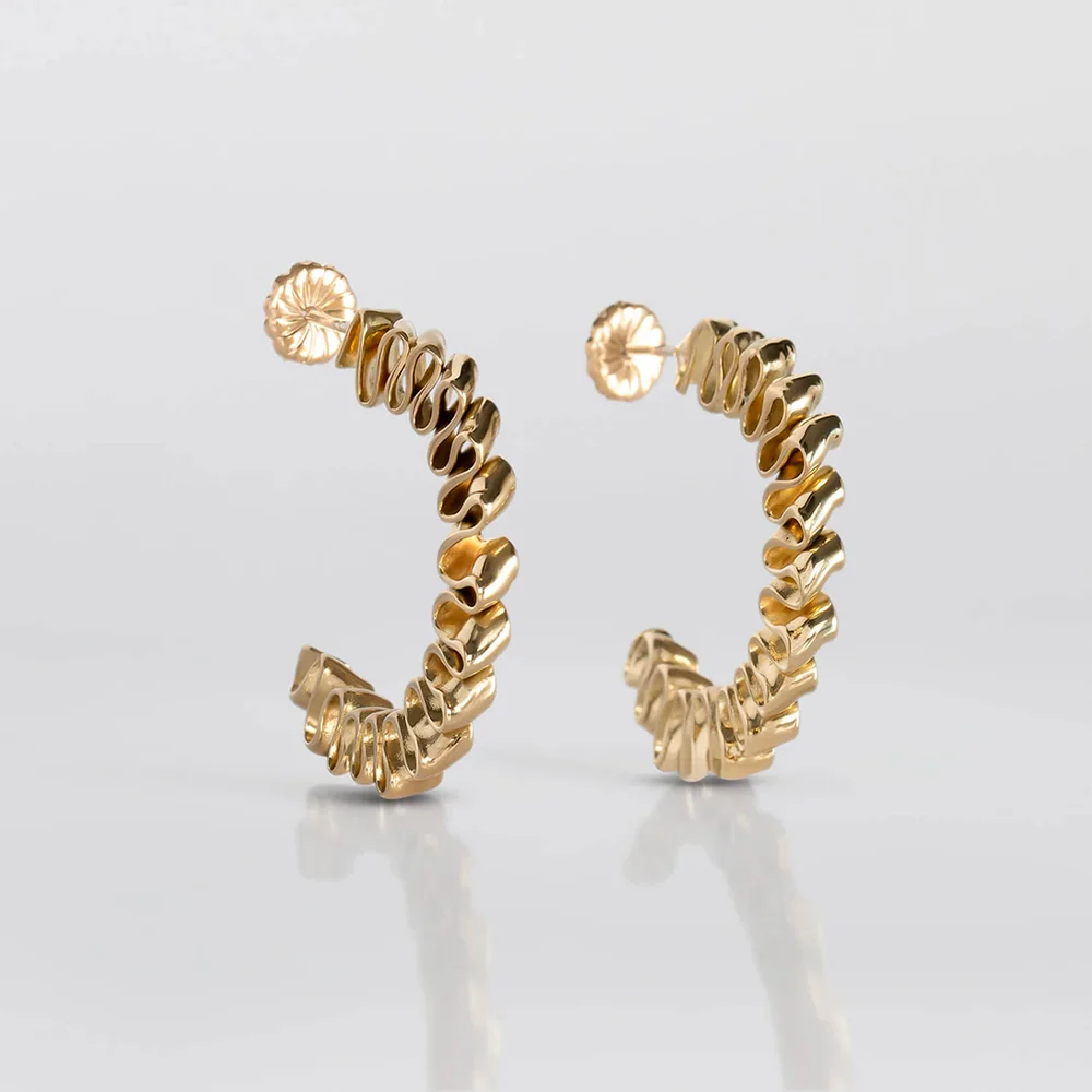 TWEEK EEK - Boucles d'oreilles Mirr Wave Loops S - Or