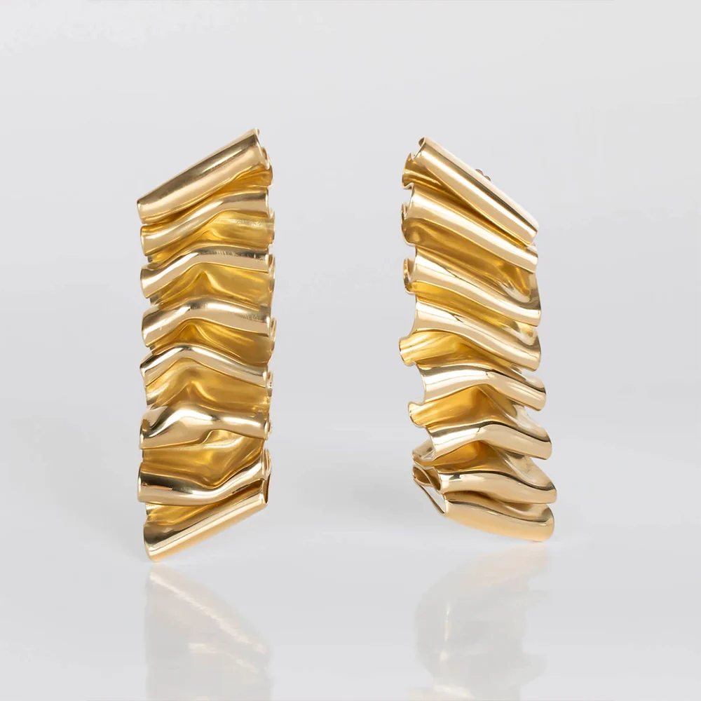 TWEEK EEK - Boucles d'oreilles Mirr Wave - Or