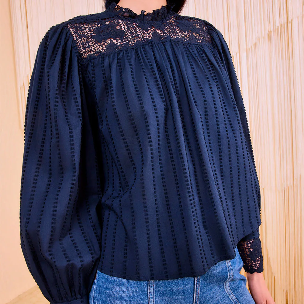 Ulla Johnson - Blouse Cornelia - Bleu Midnight