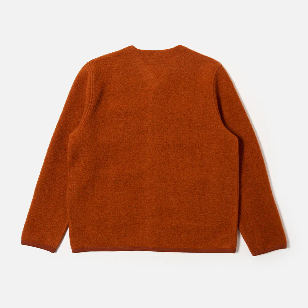 Universal Works - Cardigan Laine - Rust - Image 4
