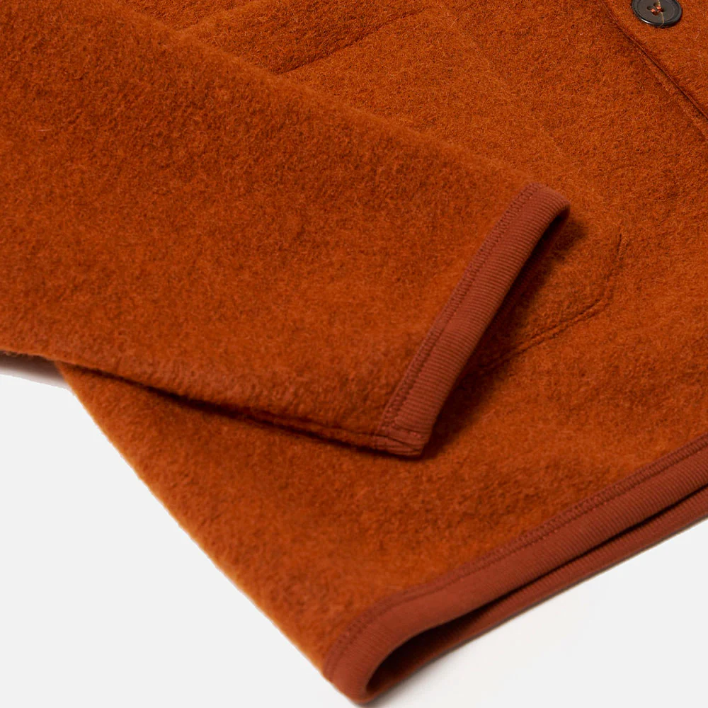 Universal Works - Cardigan Laine - Rust - Image 6