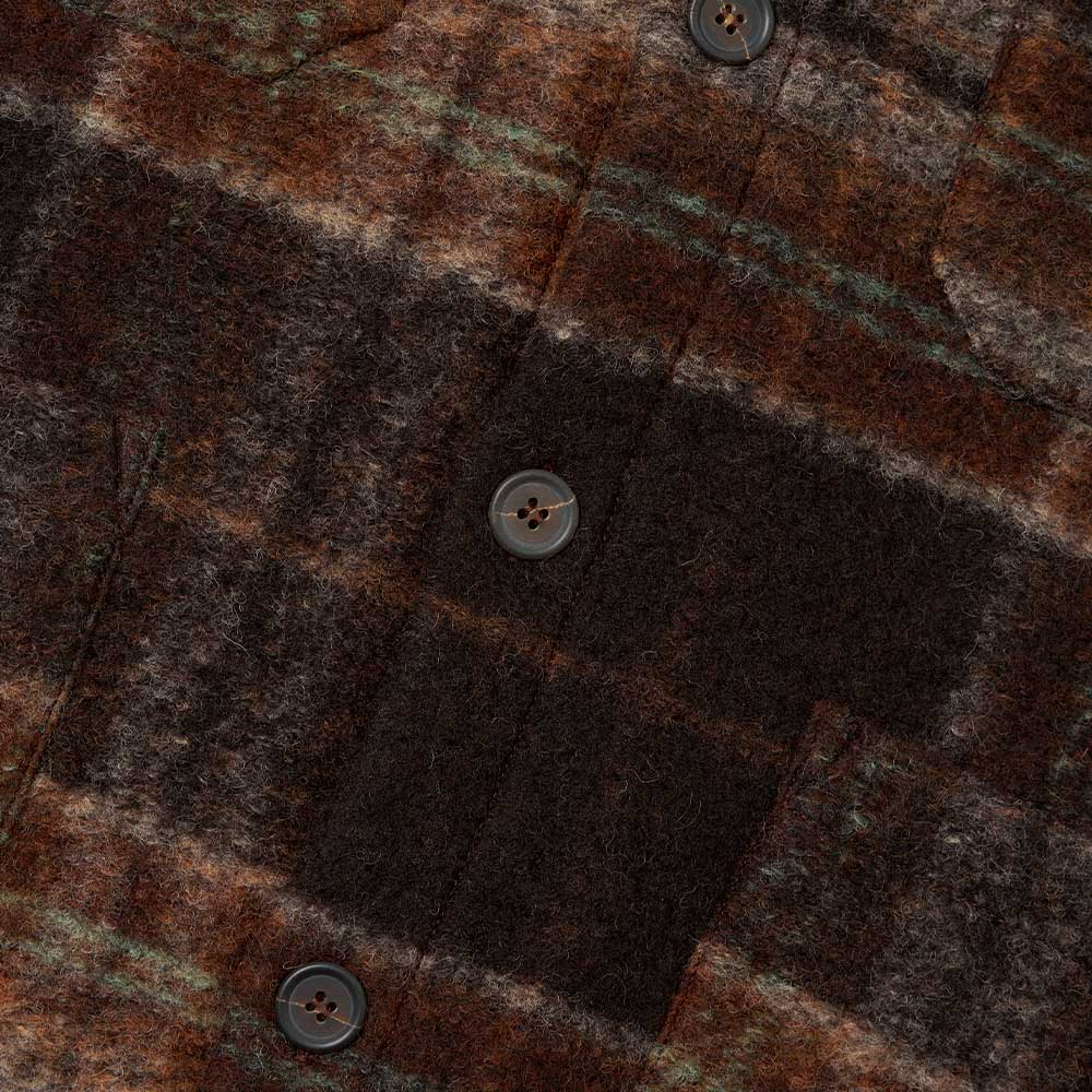 Universal Works - Cardigan Polaire Ombré - Marron - Image 2