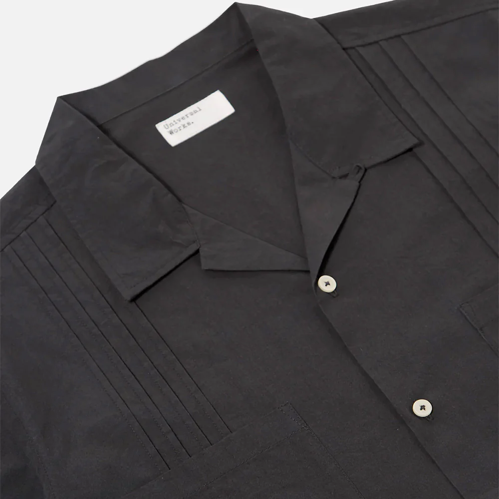 Universal Works - Chemise Tech SS Dwight - Noir - Image 3