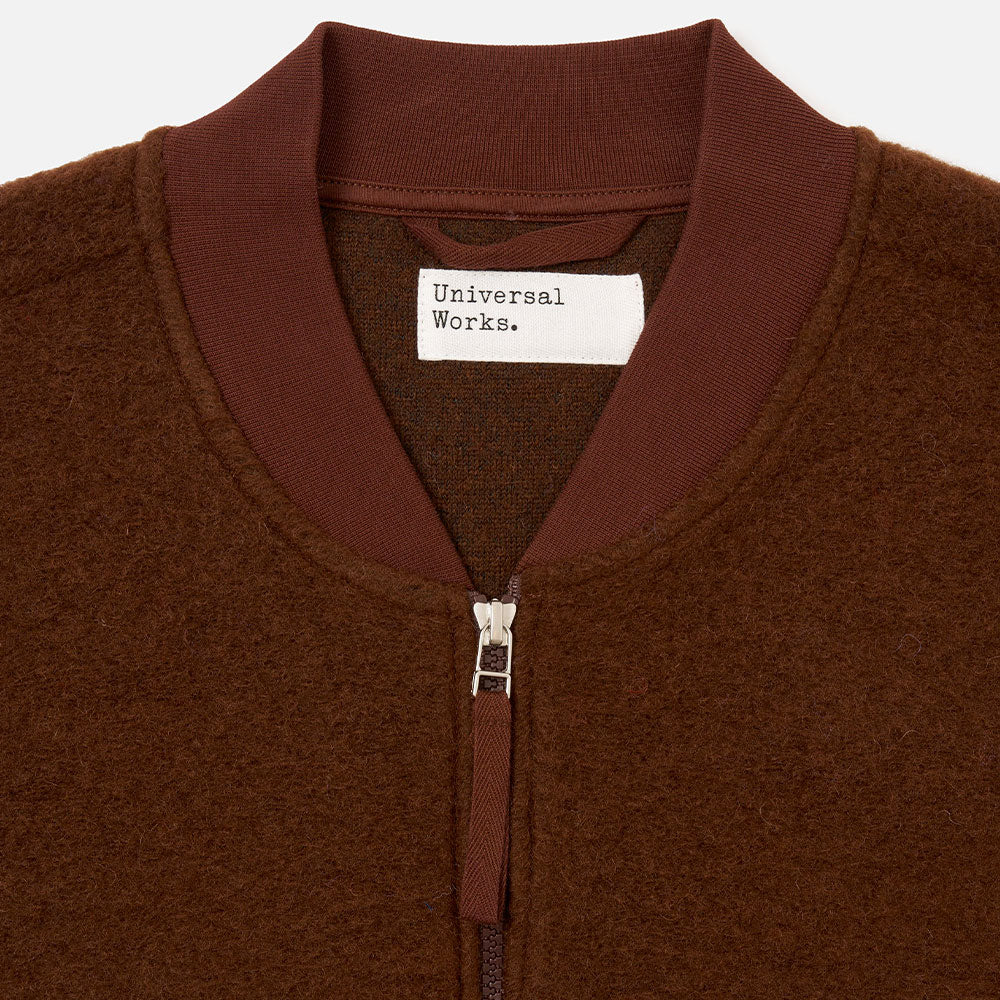 Universal Works - Gilet Sans Manches Zip - Cacao - Image 3