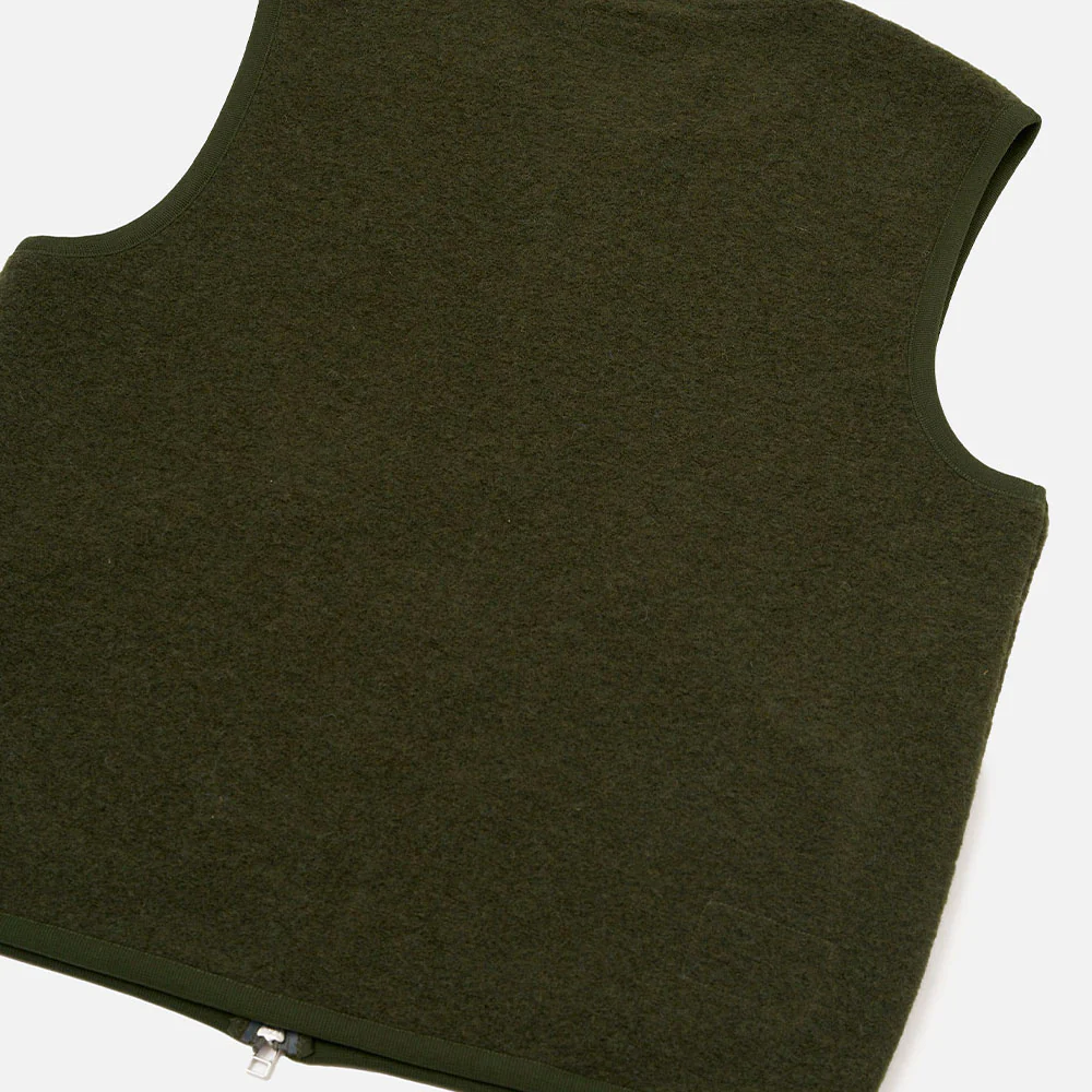 Universal Works - Gilet Sans Manches Zip - Olive - Image 2