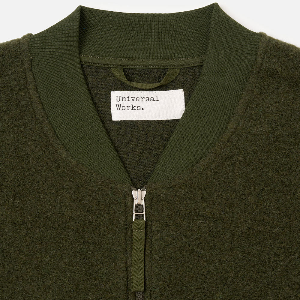 Universal Works - Gilet Sans Manches Zip - Olive - Image 3