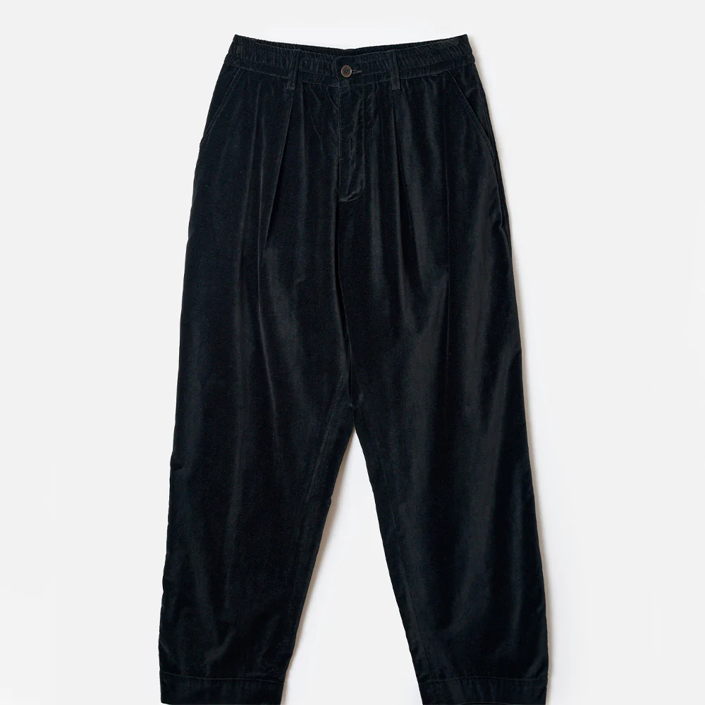 Universal Works - Pantalon Oxford Velours - Noir