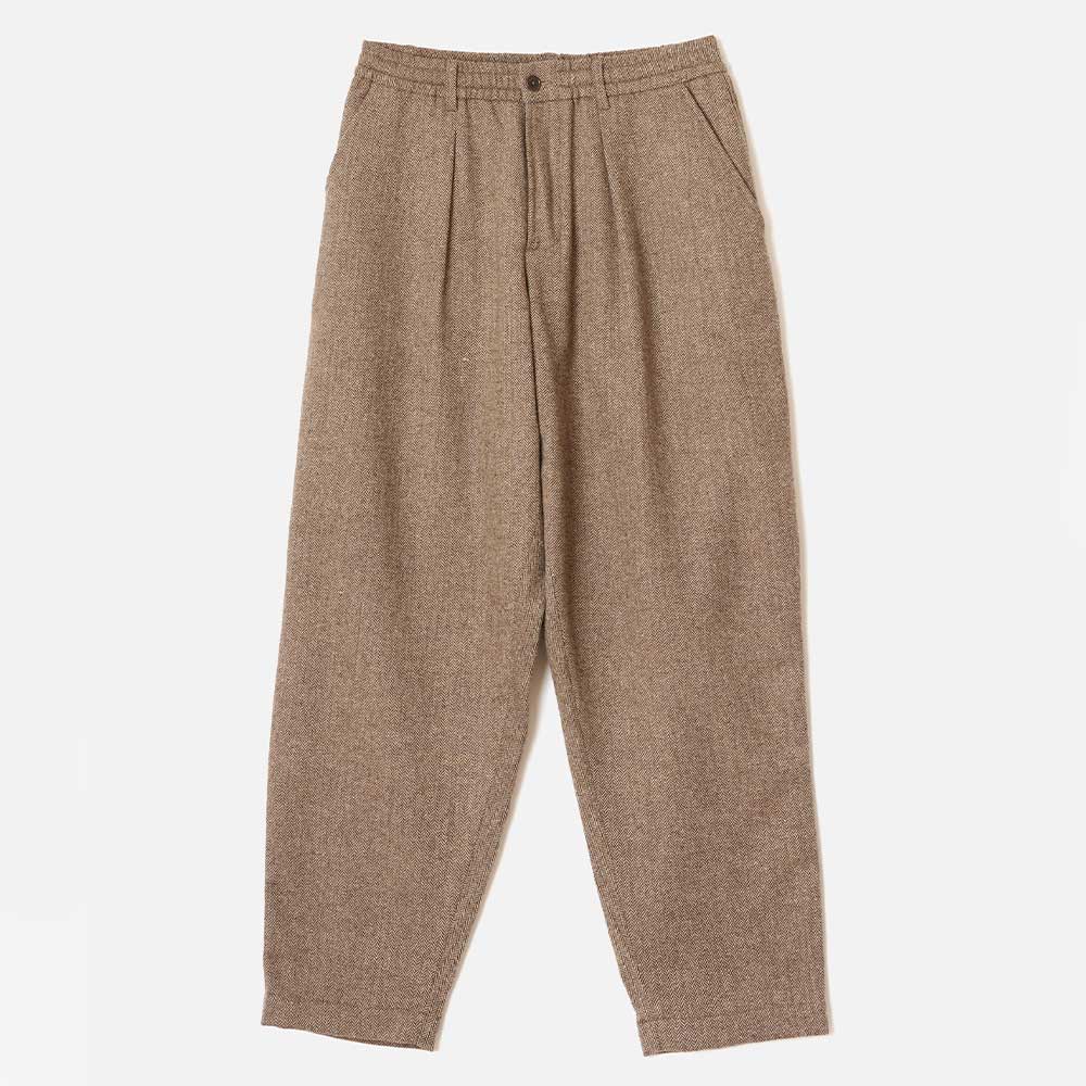 Universal Works - Pantalon Pleated Track - Marron