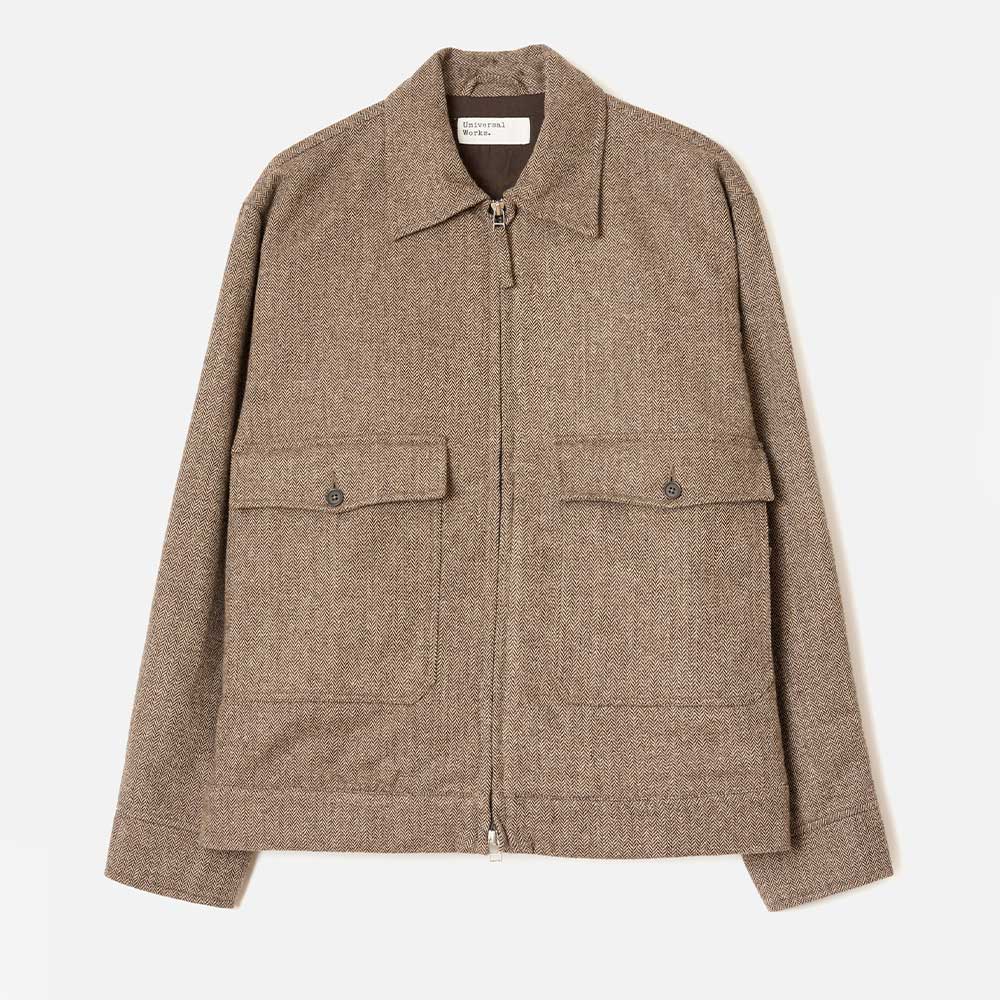 Universal Works - Veste à Chevrons - Marron