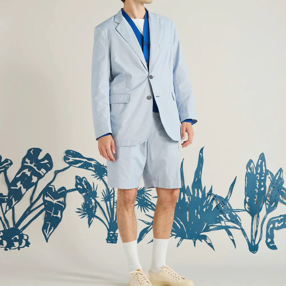 Universal Works - Veste Blazer Boston Kennedy - Bleu Ă rayures - Image 3