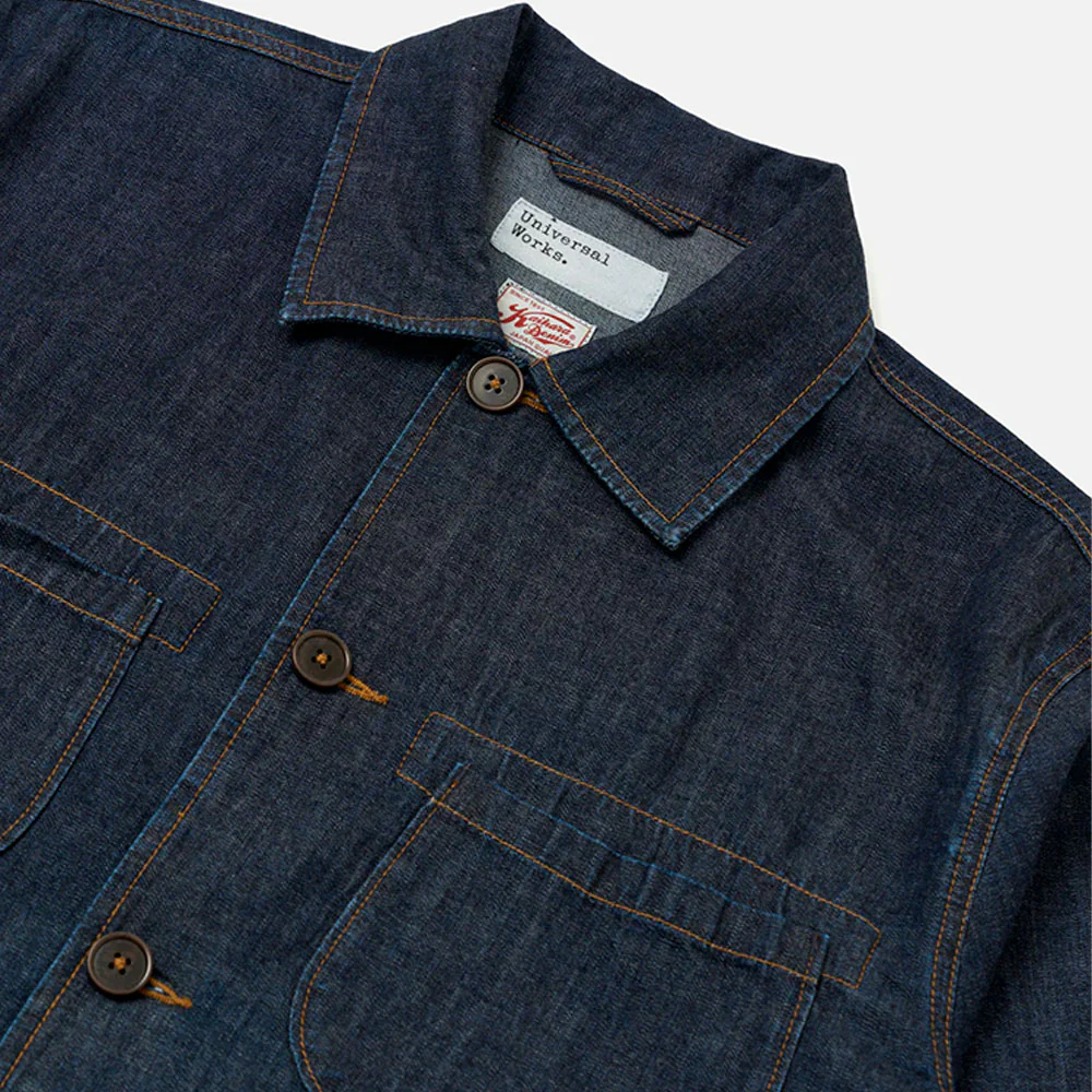Universal Works - Veste de Travail Denim Kaihara - Indigo - Image 3