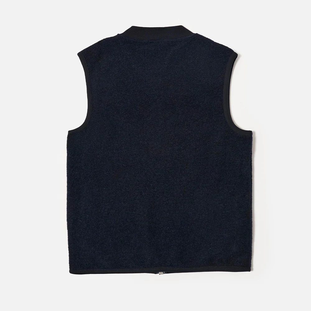 Universal Works - Veste Laine Zip - Marine - Image 3