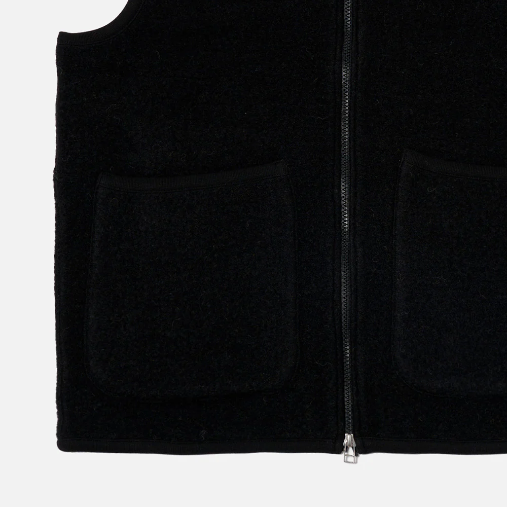 Universal Works - Veste Laine Zip - Noir - Image 2