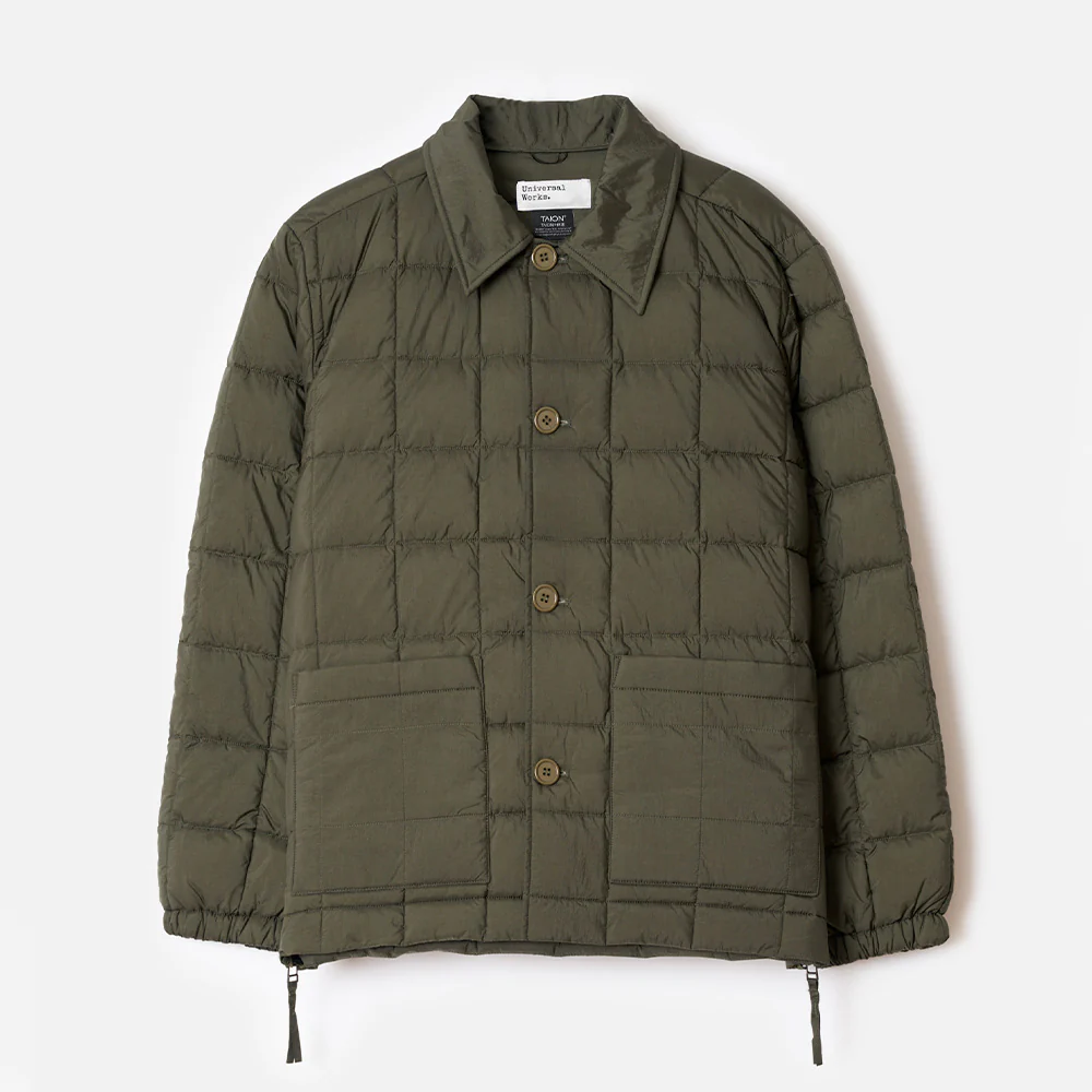 Universal Works - Veste Matelassée Down Rams - Olive