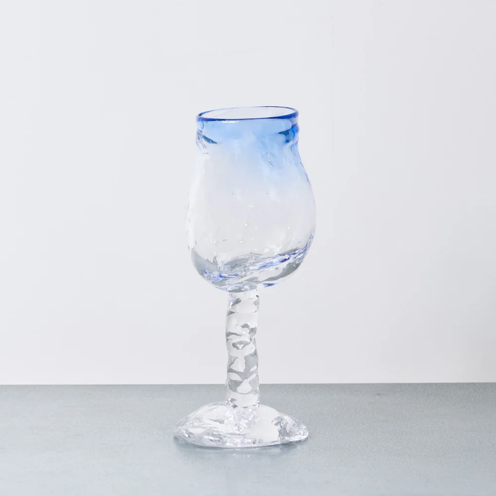 Verre à vin - Bleu Clair