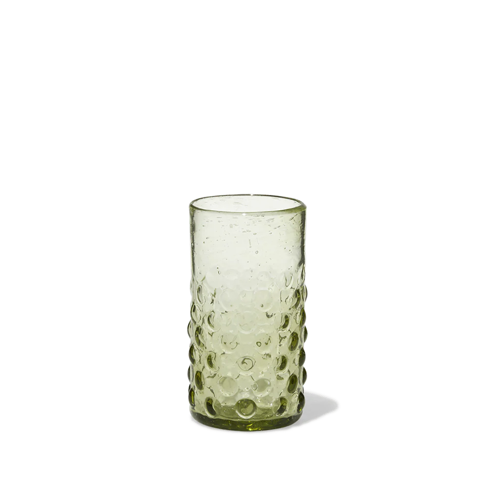 Verre Bulles en verre soufflé - Vert olive