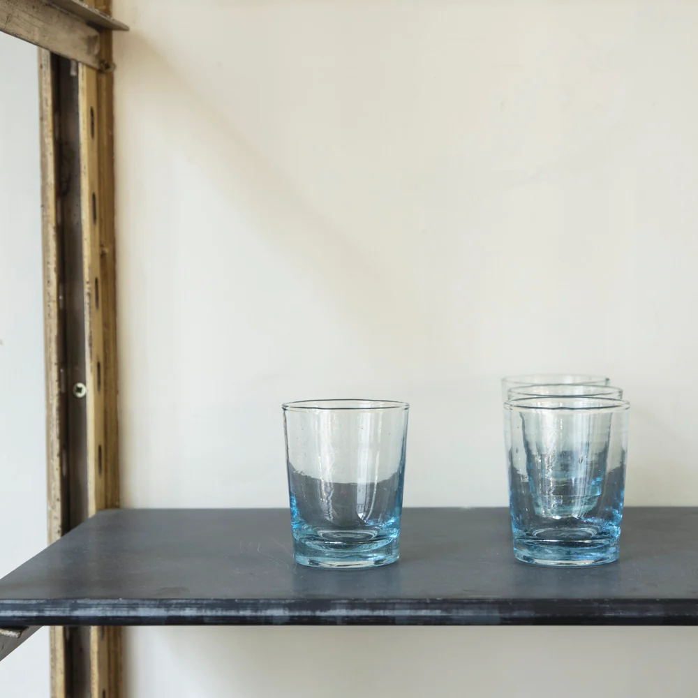 Verre à eau en verre soufflé - Transparent