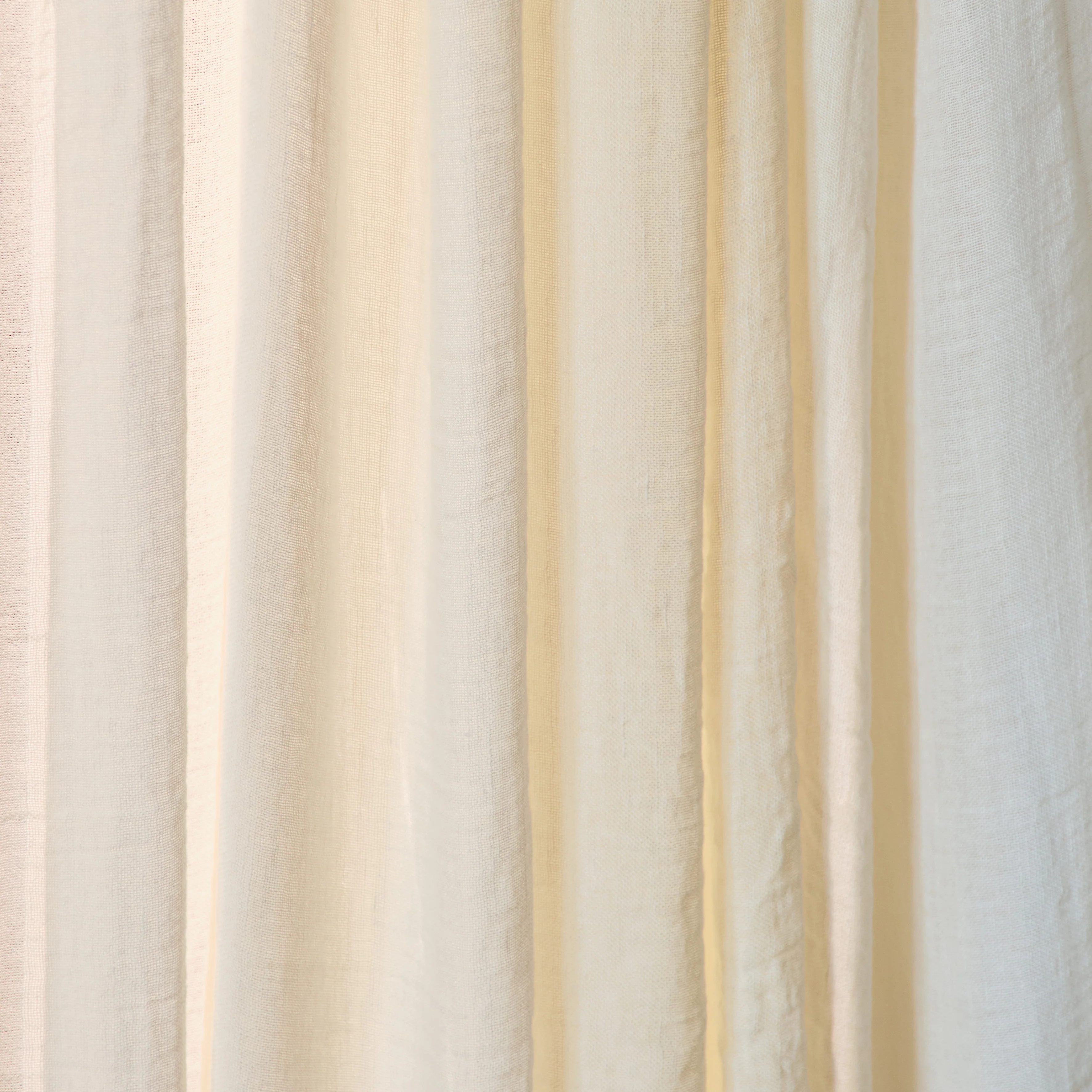Voile en lin & coton - Blanc Coquillage - Image 4