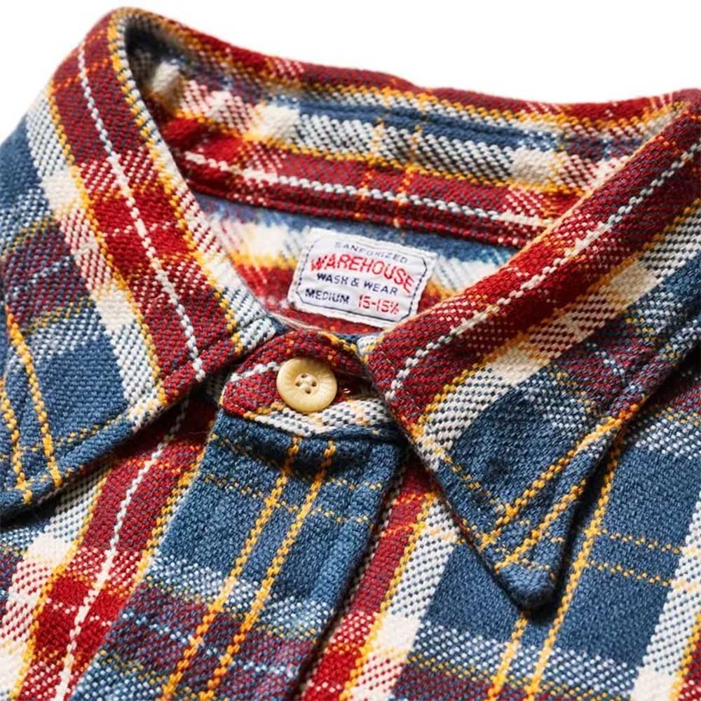 Warehouse & Co - Chemise Flannel 3104 - Marine & Marron - Image 2